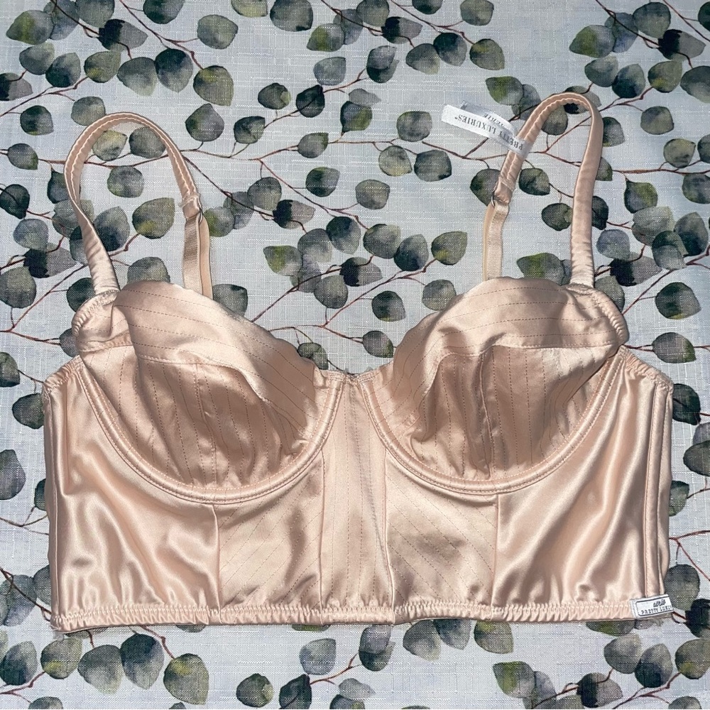 Aerie Pretty Luxuries Satin Longline Bustier Bra